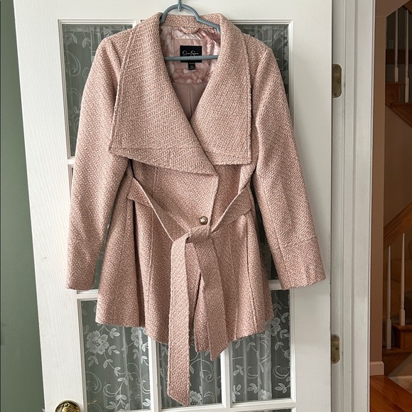 Jessica Simpson Jackets & Blazers - Jessica Simpson, pink and cream coat